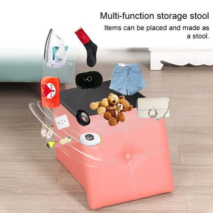 Storage Box Creative Dormitory Storage Stool(Orange)-garmade.com