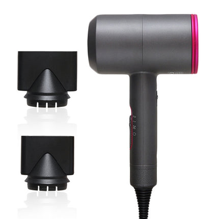 High-power 2000W Anionic Cold Hot Air Constant Temperature Hair Dryer, EU Plug(Red + Grey)-garmade.com