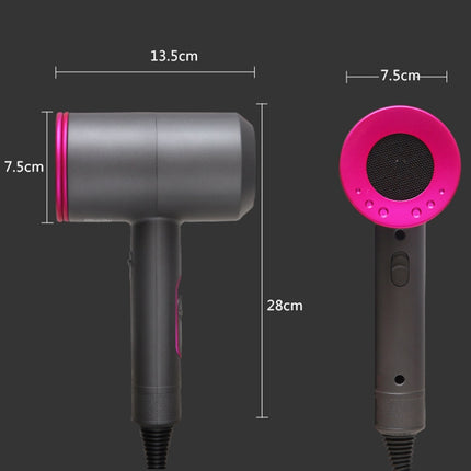High-power 2000W Anionic Cold Hot Air Constant Temperature Hair Dryer, UK Plug(Red + Grey)-garmade.com