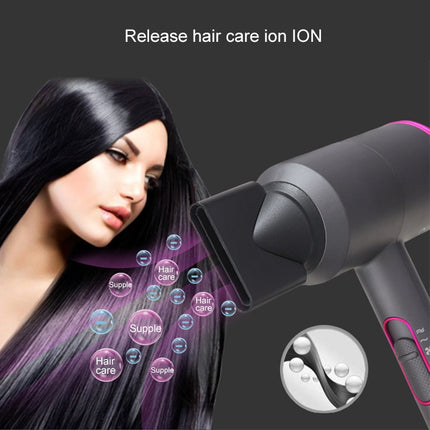 High-power 2000W Anionic Cold Hot Air Constant Temperature Hair Dryer, UK Plug(Red + Grey)-garmade.com