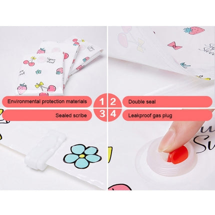 4PCS Space Saving Candy Color Pattern Vacuum Storage Bag, Explosion-proof Thinken Quilts Clothing Vacuum Seal Storage Bag with a Free Hand Pump, Size: 50*70 cm-garmade.com