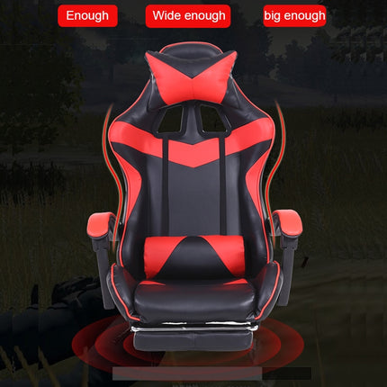 Computer Office Chair Home Gaming Chair Lifted Rotating Lounge Chair with Nylon Feet (Black)-garmade.com