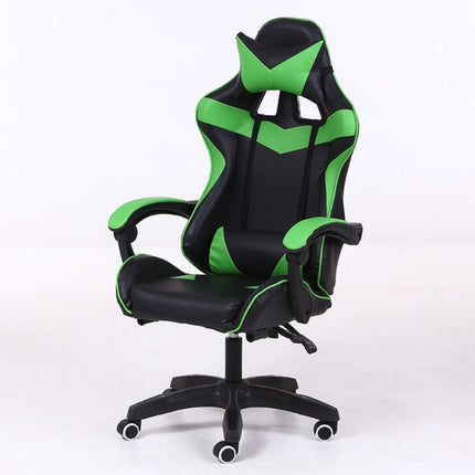 Computer Office Chair Home Gaming Chair Lifted Rotating Lounge Chair with Nylon Feet (Green)-garmade.com