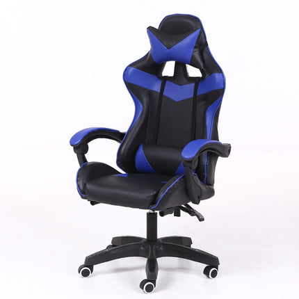 Computer Office Chair Home Gaming Chair Lifted Rotating Lounge Chair with Nylon Feet (Blue)-garmade.com