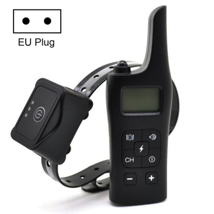 885-1 Rechargeable Training Dogs Stop Barkin Remote Control with Collar Receiver, Support Electric Shock & Vibration & Light & Sound Mode, EU Plug-garmade.com