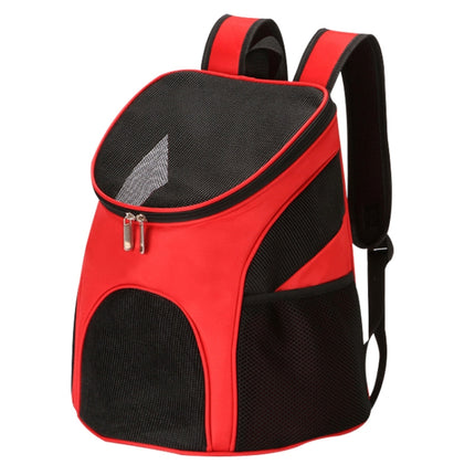 Portable Folding Nylon Breathable Pet Carrier Backpack, Size: 45 x 36 x 31cm(Red)-garmade.com