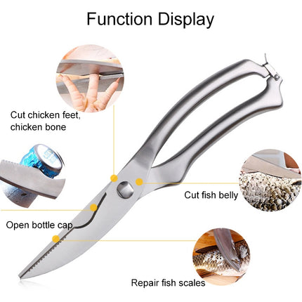 10 inch Kitchen Poultry Fish Chicken Bone Stainless Steel Cutter Cook Gadget Shear, Gift Box Package-garmade.com