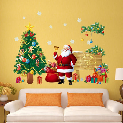 Christmas Tree Santa Claus Living Room Bedroom Removable Wall Sticker Decoration-garmade.com