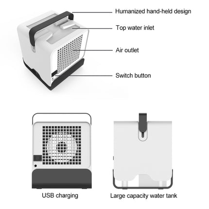 Spades A New Negative ion Air Conditioning Fan Household Humidification Air Cooler(Black)-garmade.com