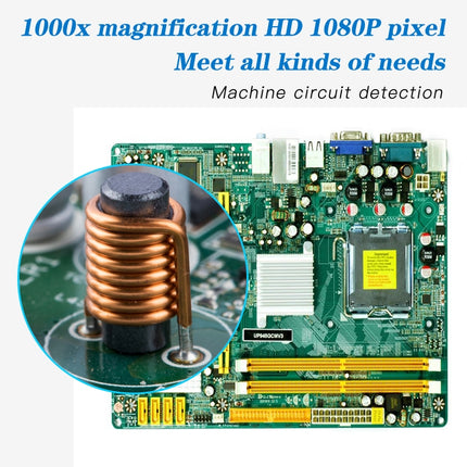 F210 HD 1080P WIFI 1000X Magnification Digital Microscope with 8 LED Light-garmade.com