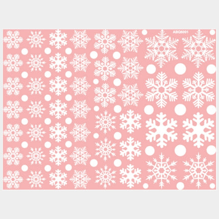 Snowflake Pattern Living Room Window Glass Door Removable Christmas Wall Sticker Decoration-garmade.com
