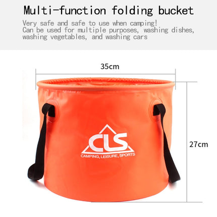 30L 4 in 1 PVC Outdoor Folding Double Drain Basket Camping Fishing Gear Bag-garmade.com