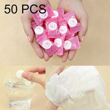 50 PCS Candy Style Portable Disposable Travel Cotton Towel, Size: 22*20cm-garmade.com