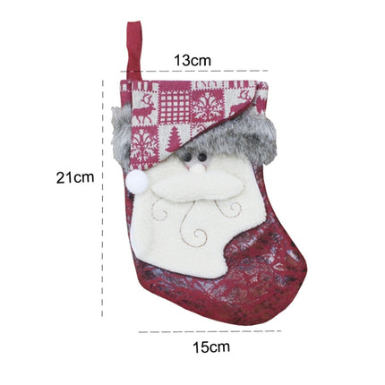 Santa Claus Pattern Christmas Sock Gift Bag Christmas Tree Pendant Decoration-garmade.com