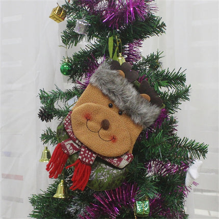 Elk Pattern Christmas Sock Gift Bag Christmas Tree Pendant Decoration-garmade.com