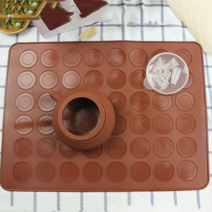 Kitchen Roast Large Size Silicone Pad + Framed Pot + Color Box Baking Macaron Mold Suit-garmade.com