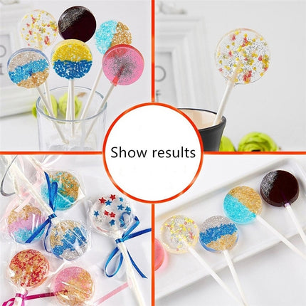 12-Capacity DIY Silicone Chocolate Molds(Lollipop Shape)-garmade.com