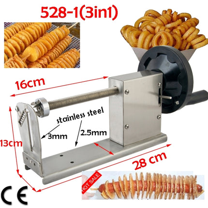 528-1 Manual Twisted Potato Cutter,Potato Chips Slicer,High Quality French Fry Cutter-garmade.com