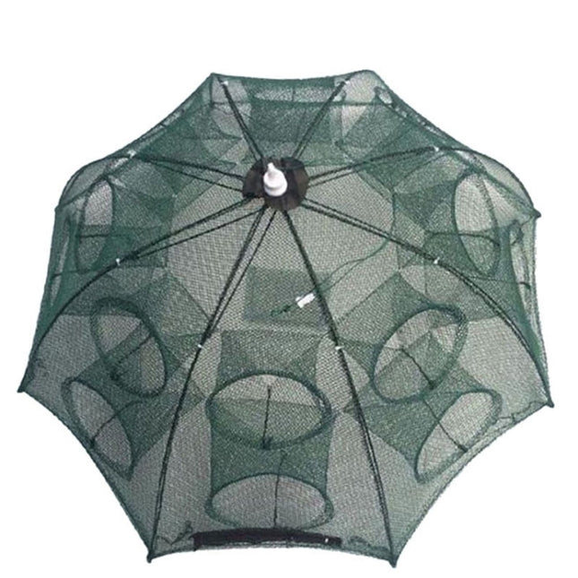 16 Holes Automatic Foldable Fishing Net Nylon Shrimp Crab Minnow Trap Fish Cast Net Fishing Tackle-garmade.com