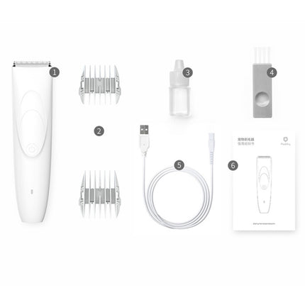 Original Xiaomi Youpin Pawbby Dog Professional Razor Pet Grooming Clippers Electric Rechargeable Safety Haircut Machine(White)-garmade.com