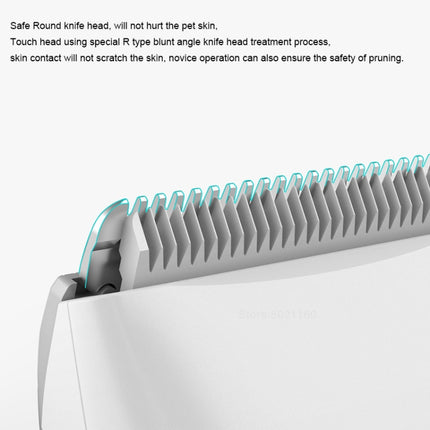 Original Xiaomi Youpin Pawbby Dog Professional Razor Pet Grooming Clippers Electric Rechargeable Safety Haircut Machine(White)-garmade.com
