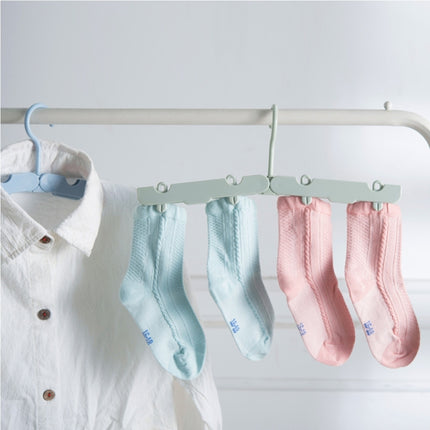 Foldable Clothes Hanger Drying Rack with 4 Hidden Clips for Home / Travel, Random Color Delivery-garmade.com