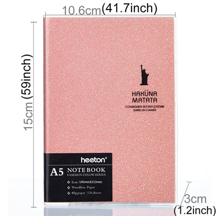 Creative Simple Design Colorful Fashion Gum Cover A5 Diary Notebook(Pink)-garmade.com