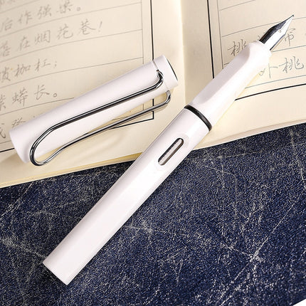 3 PCS School Office Extra Fine Titanium Alloy Nib Transparent Piston Fountain Pen(Black), Random Delivery(0.5mm/0.38mm Nib)-garmade.com