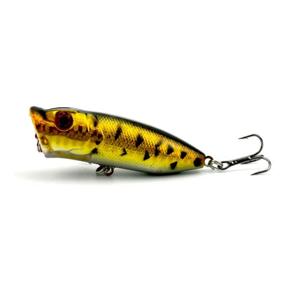 HENGJIA Artificial Popper Fishing Lures Environmentally Friendly Fishing Bait with Hooks, Length: 6.5 cm, Random Color Delivery-garmade.com