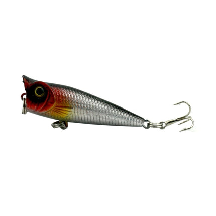 HENGJIA Artificial Fishing Lures Popper Bionic Fishing Bait with Hooks, Length: 5 cm, Random Color Delivery-garmade.com