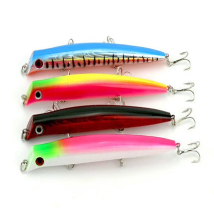 HENGJIA Artificial Fishing Lures Popper Bionic Fishing Bait with Hooks, Length: 12.6 cm, Random Color Delivery-garmade.com