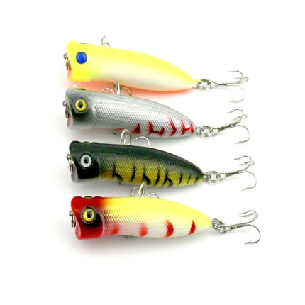 HENGJIA Artificial Popper Fishing Lures Environmentally Friendly Fishing Bait with Hooks, Length: 5.5 cm, Random Color Delivery-garmade.com