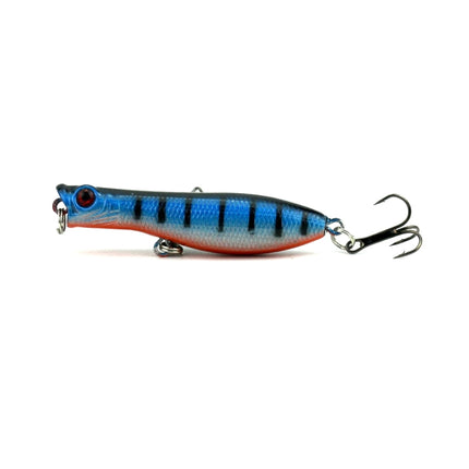 HENGJIA Artificial Fishing Lures Popper Bionic Fishing Bait with Hooks, Length: 6 cm, Random Color Delivery-garmade.com
