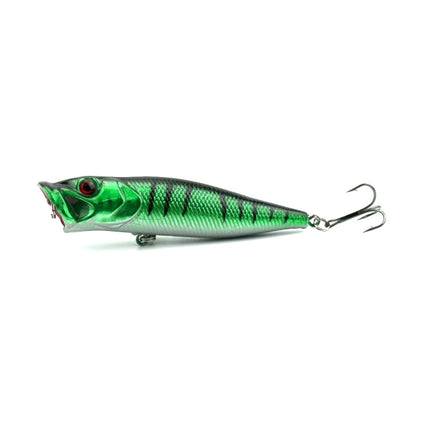 HENGJIA Plastic Artificial Fishing Popper Bionic Lures Environmentally Friendly Fishing Bait with Hooks, Length: 9 cm, Random Color Delivery-garmade.com