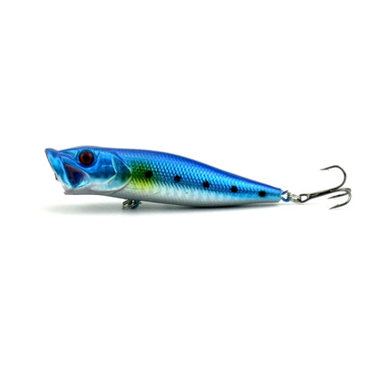 HENGJIA Plastic Artificial Fishing Popper Bionic Lures Environmentally Friendly Fishing Bait with Hooks, Length: 9 cm, Random Color Delivery-garmade.com