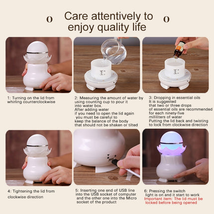 4W USB Charging Night Luminescent Pearl Ultrasonic Aromatherapy Humidifier with LED Colorful Light for Home / Office, Water Tank Capacity: 95ml, DC 5V-garmade.com