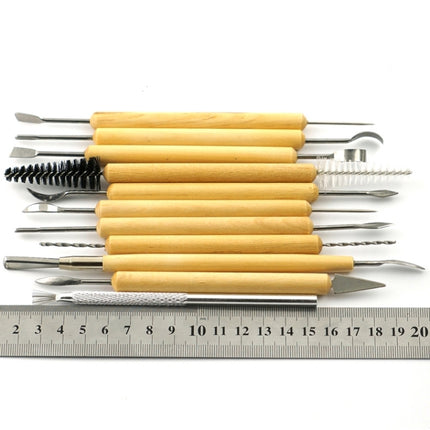 11 PCS Wooden DIY Clay Cutter Pottery Clay Sculpture Utility Knife Set-garmade.com