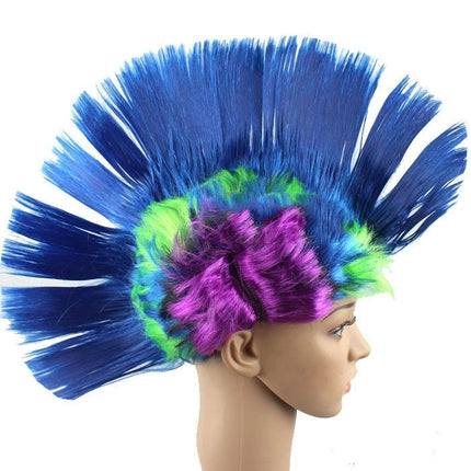 Funny Christmas Halloween Wig Masquerade Headdress Mohawk Hair Comb, Random Color Delivery-garmade.com