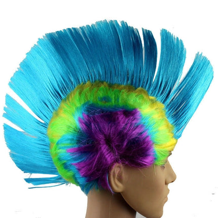 Funny Christmas Halloween Wig Masquerade Headdress Mohawk Hair Comb, Random Color Delivery-garmade.com
