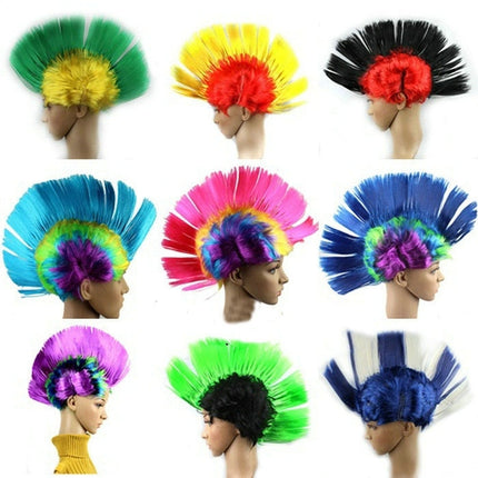 Funny Christmas Halloween Wig Masquerade Headdress Mohawk Hair Comb, Random Color Delivery-garmade.com