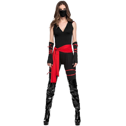 Halloween Woman Warrior Cosplay Pirate Costume Role Play Black Cosplay Cloth Costumes, XL, Chest: 80-100cm, Waistline: 74-85cm,-garmade.com