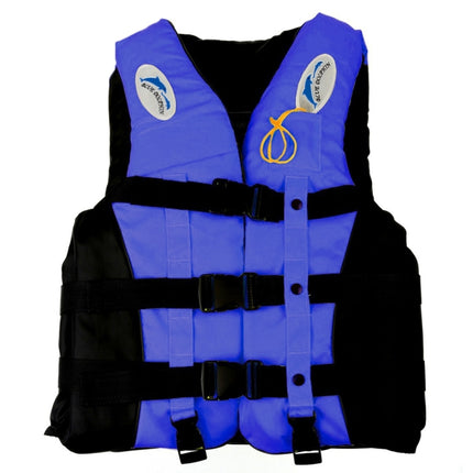 Drifting Swimming Fishing Life Jackets with Whistle for Adults & Children,Size: L(Blue)-garmade.com