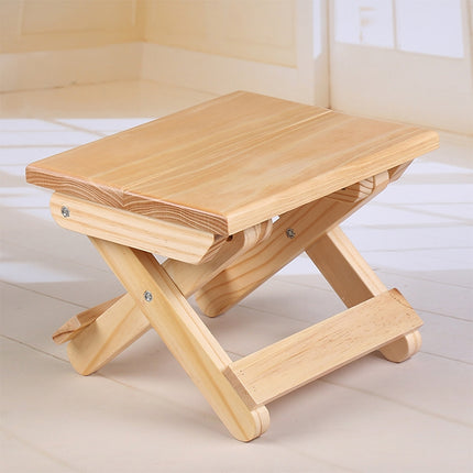 Pine Folding Square Bench Portable Home Outdoor Fishing Chair Bench,Size: 19x24x17.8cm-garmade.com