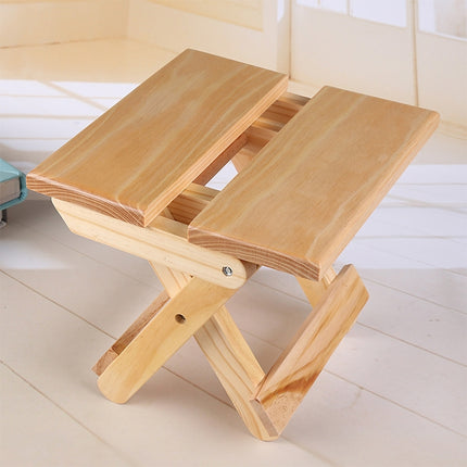 Pine Folding Square Bench Portable Home Outdoor Fishing Chair Bench,Size: 19x24x17.8cm-garmade.com