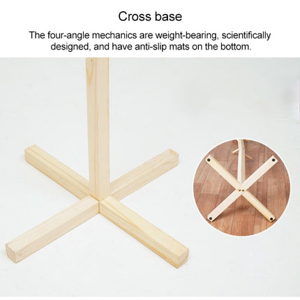 Creative Tree-shaped Solid Wood Floor Hatstand Clothes Hanging Rack,Size: 165x50x5cm (Wood)-garmade.com