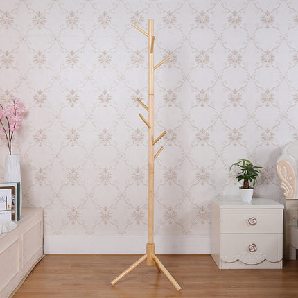 Creative Tree-shaped Solid Wood Floor Hatstand Clothes Hanging Rack,Size: 176x48x48cm (Wood)-garmade.com