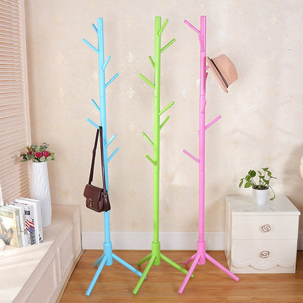 Creative Tree-shaped Solid Wood Floor Hatstand Clothes Hanging Rack,Size: 176x48x48cm (Wood)-garmade.com