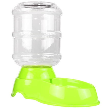 3.5L Pet Gravity Waterer Dogs Cats Plastic Self-Dispensing Gravity Pet Feeder(Green)-garmade.com