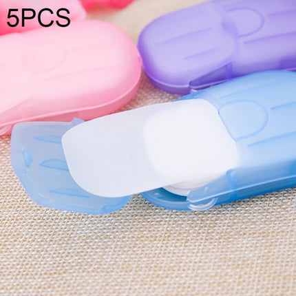 5 PCS Disposable Portable Travel Boxed Confetti Soap Mini Soap Paper, Random Color Delivery-garmade.com