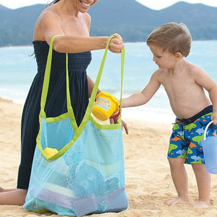 Portable Mesh Children Beach Dredging Tools Toy Quick Storage Bag Handbag-garmade.com
